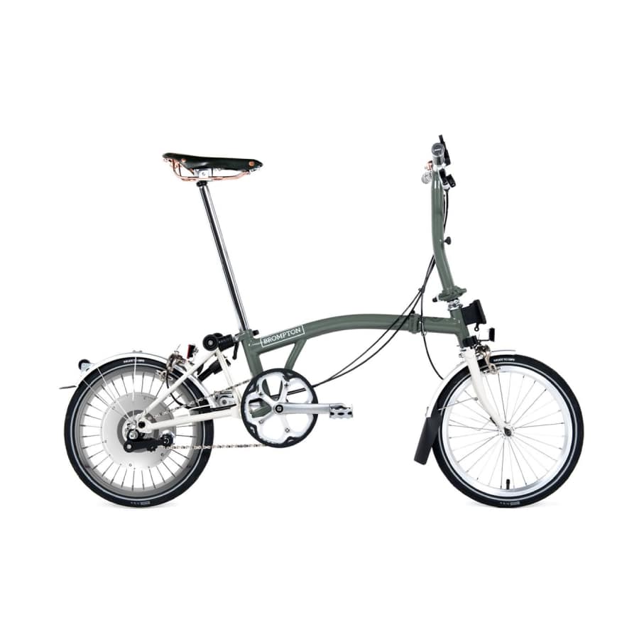 Driiven electric Brompton — a precision-engineered, limited-production urban mobility object featuring a wireless electric drive system with energy recovery, inspired by advanced KERS technology, integrated within a compact folding frame.
